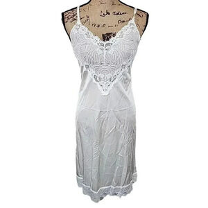 Vintage Warners White Chemise Nightie Slip Dress Medium